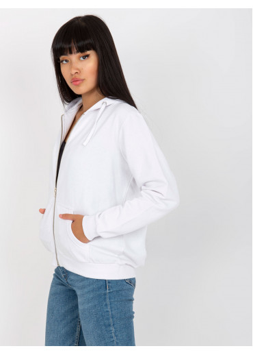 Biela basic mikina