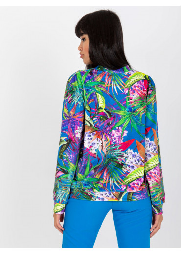 Svetlomodrá vzorovaná mikina