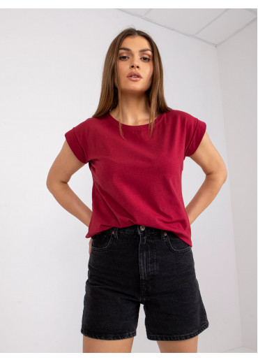 Bordovo červené basic tričko