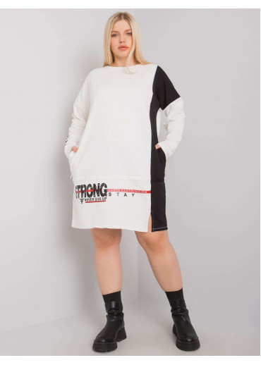 Smotanovo biela mikinová tunika