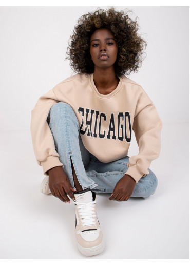 Béžovo hnedá oversize mikina