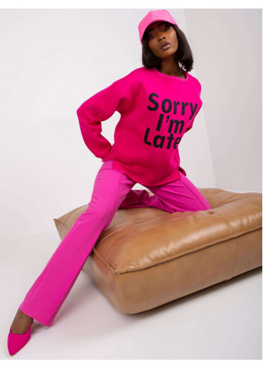 Fuchsiovo ružová mikina