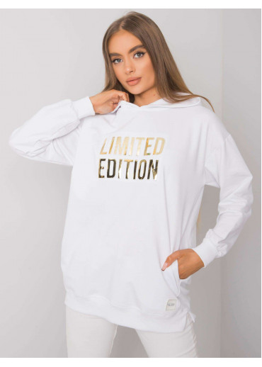 Biela mikina s kapucňou