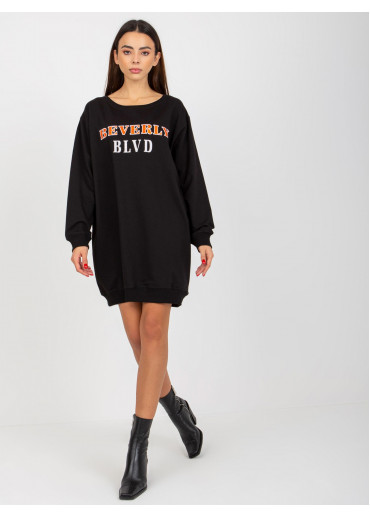 Čierna predĺžená mikina