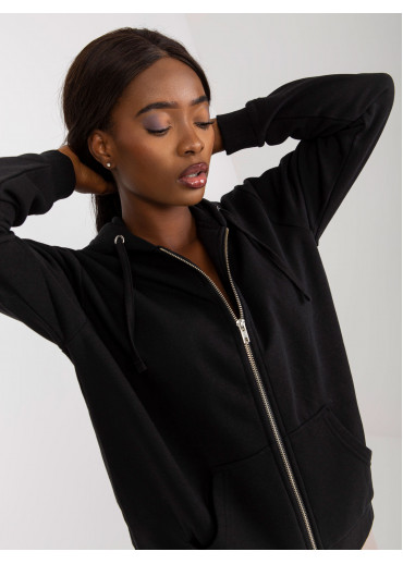 Čierna basic mikina