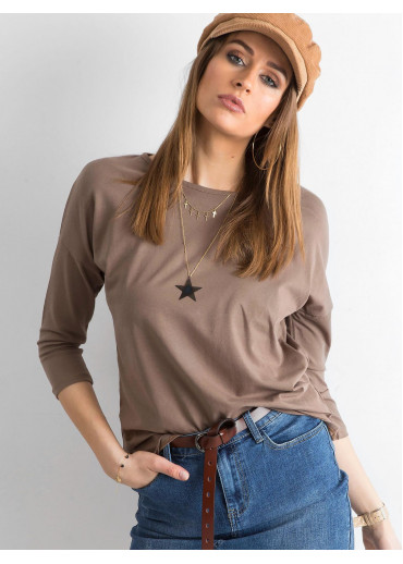 Hnedé basic tričko
