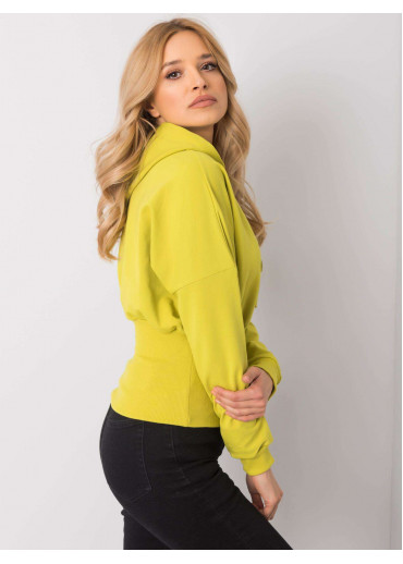 Limetkovo zelená mikina s kapucňou