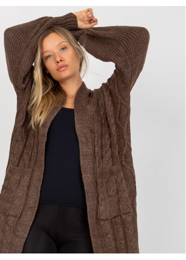 Hnedý kardigán