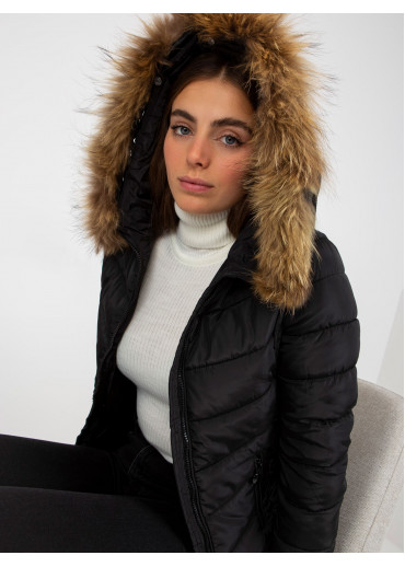 Čierna prešívaná bunda