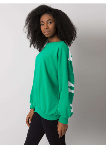 Zelená mikina s potlačou