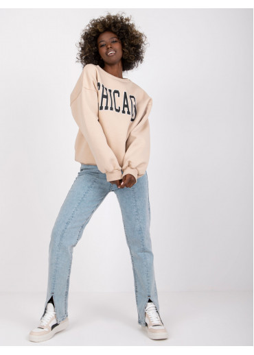 Béžovo hnedá oversize mikina