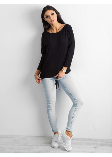 Čierne bavlnené tričko