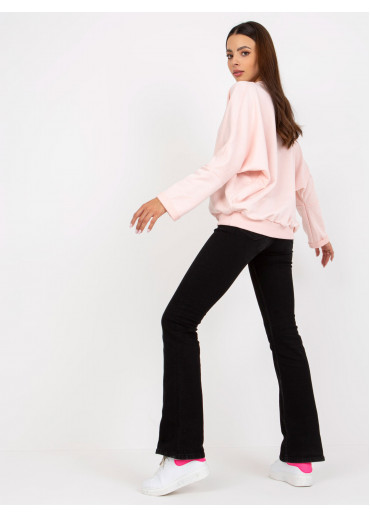 Púdrovo ružová mikina