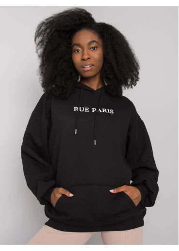 Čierna mikina s kapucňou