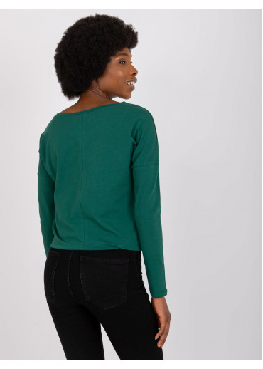 Tmavozelené tričko s dlhým rukávom