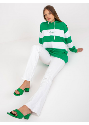 Neónová zelená mikina s kapucňou