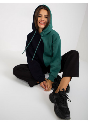 Zelená dvojfarebná mikina