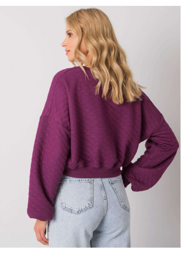 Fialová crop top mikina