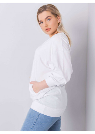 Biele dámske predĺžené tričko