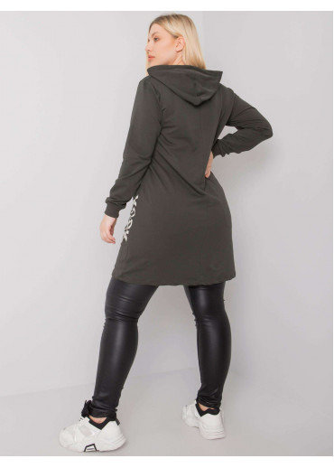 Khaki zelená tunika s potlačou