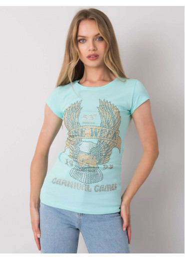 Svetlomodré bavlnené tričko