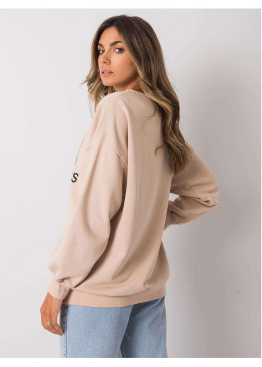 Béžovo hnedá mikina s potlačou