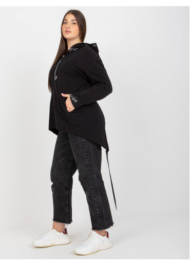 Čierna mikina na zips