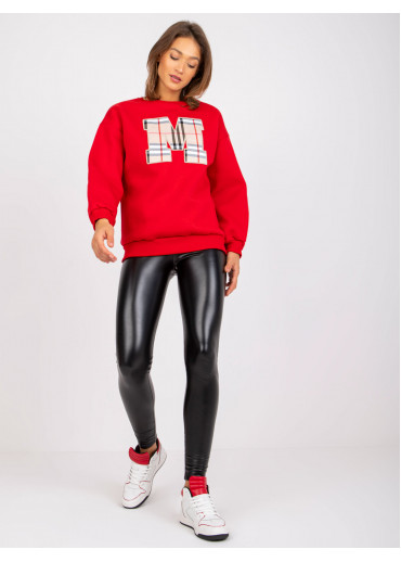 Červená basic mikina