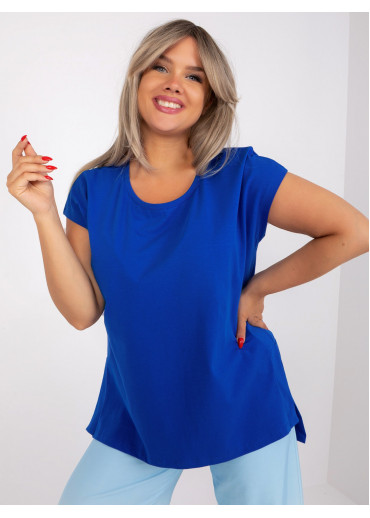Kobaltovo modré predĺžené tričko