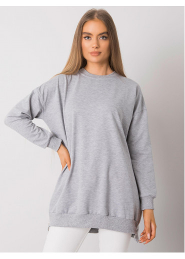 Sivá mikinová tunika