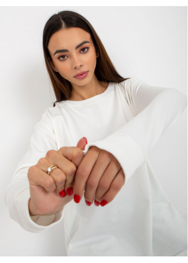 Smotanovo biela mikinová tunika