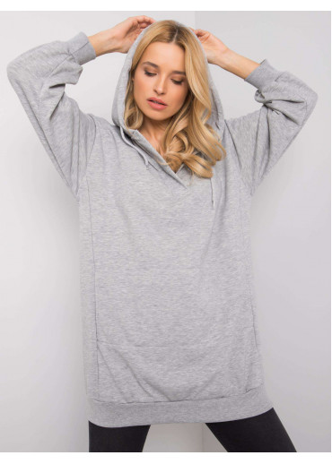 Sivá predĺžená mikina