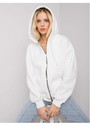 Biela mikina s kapucňou