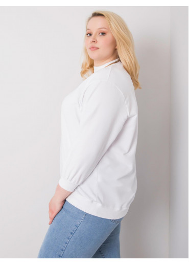 Biela bavlnená mikina