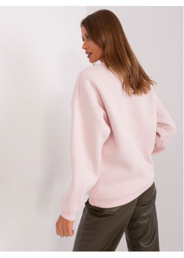 Púdrovo ružová basic mikina