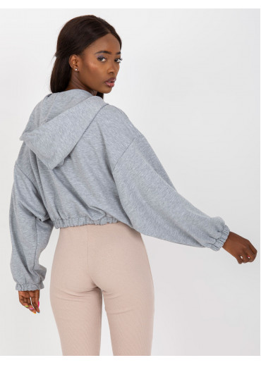 Sivá krátka mikina