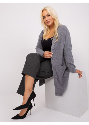 Tmavosivý predĺžený sveter