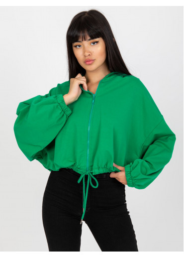 Zelená krátka mikina