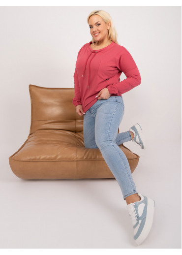 Koralovo ružové tričko so šnúrkami