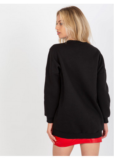 Čierna dámska mikina