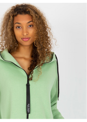 Zelená basic mikina s kapucňou