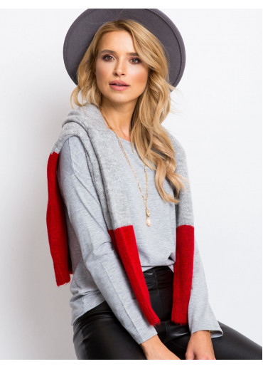 Sivé basic tričko s dlhým rukávom