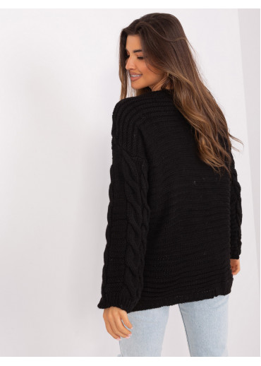 Čierny pletený pulóver