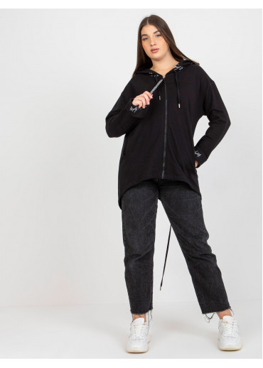 Čierna mikina na zips