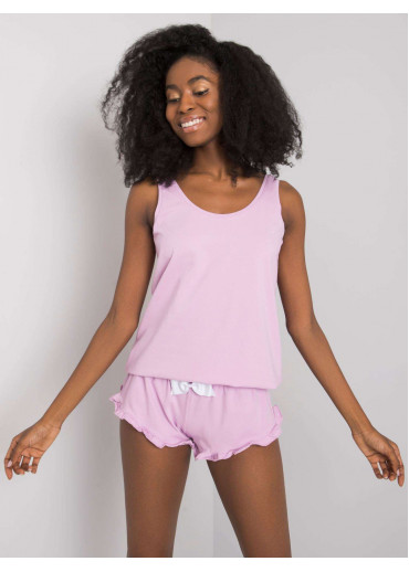 Fialové krátke pyžamo