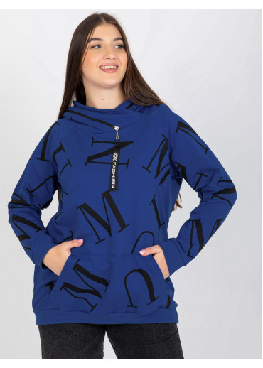 Modrá mikina s kapucňou