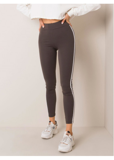 Tmavosivá legíny s lampasmi