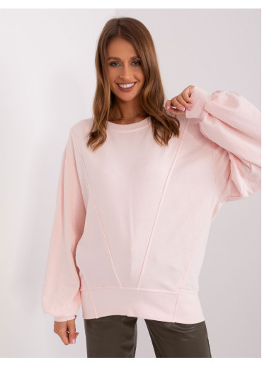 Púdrovo ružová basic mikina