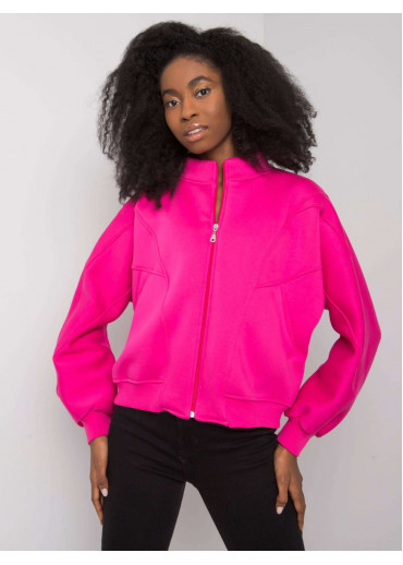 Fuchsiovo ružová dámska mikina