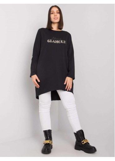 Čierna tunika s potlačou